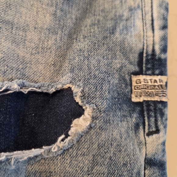 G Star Distressed Denim Shorts - Picture 2 of 9